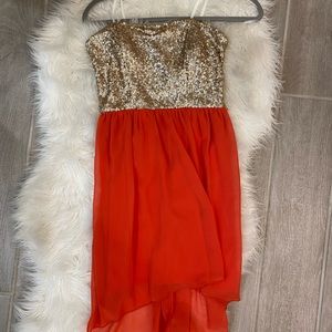 Jodi Kristopher sequin top flow dress